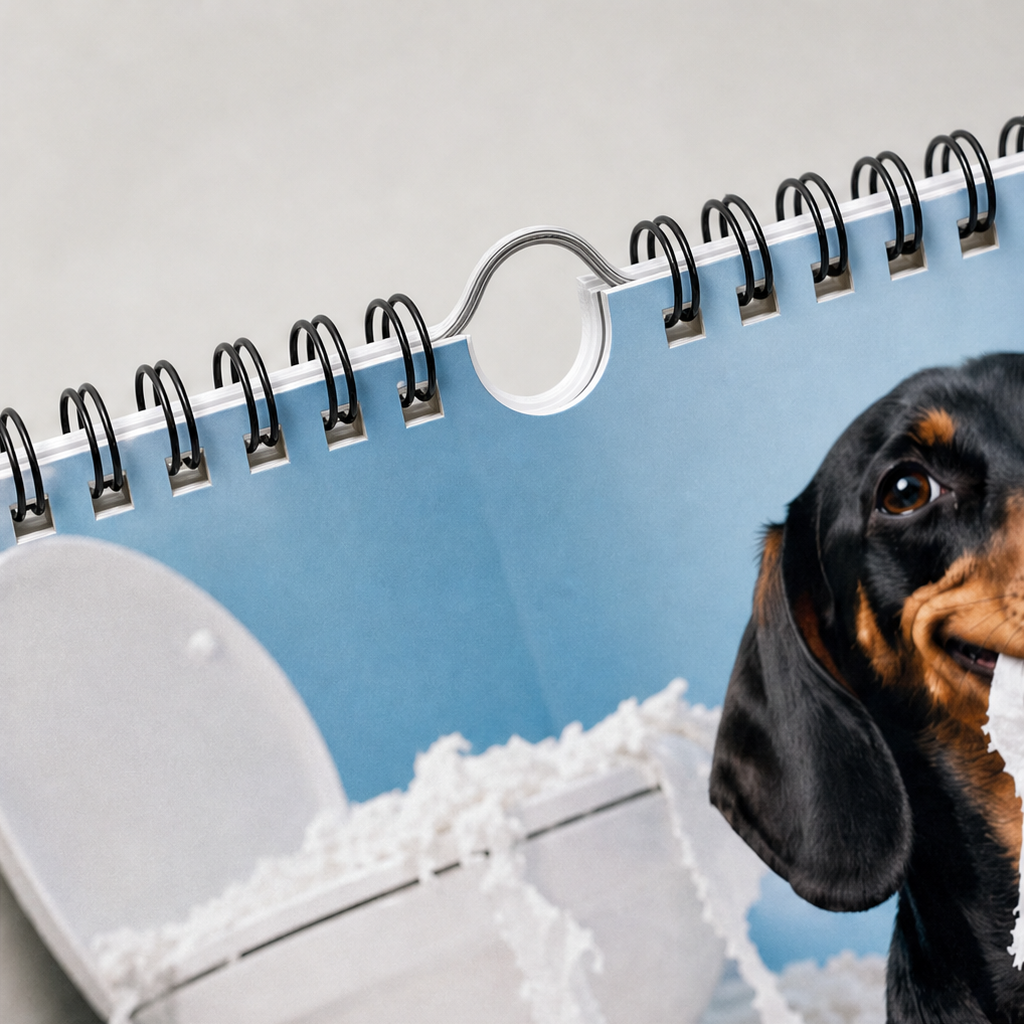 Dapper Dachshunds – Śmieszny kalendarz ścienny z dachshundami