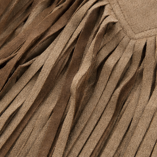 Vela Fringe – Top z frędzlami w kształcie litery V