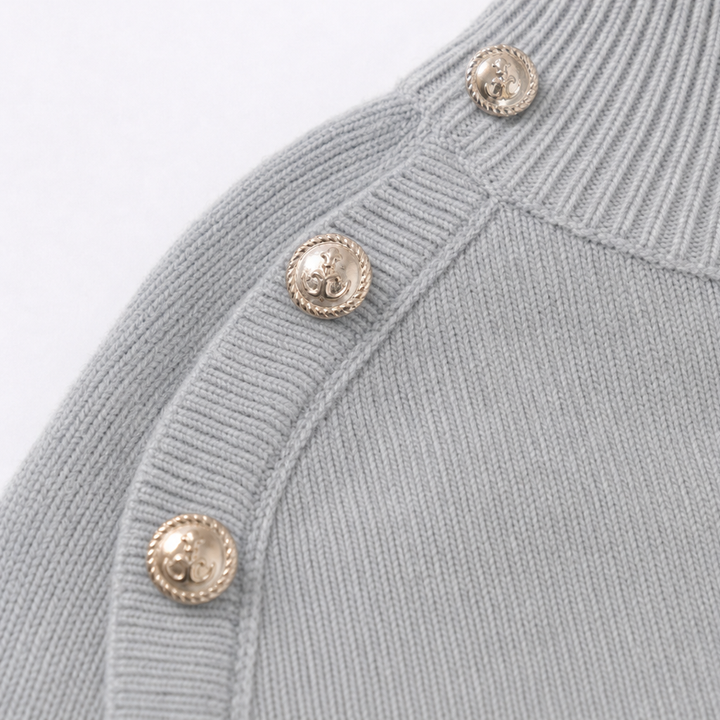Marlowe – Sweter z wykończeniem na złote guziki w rozmiarze oversize