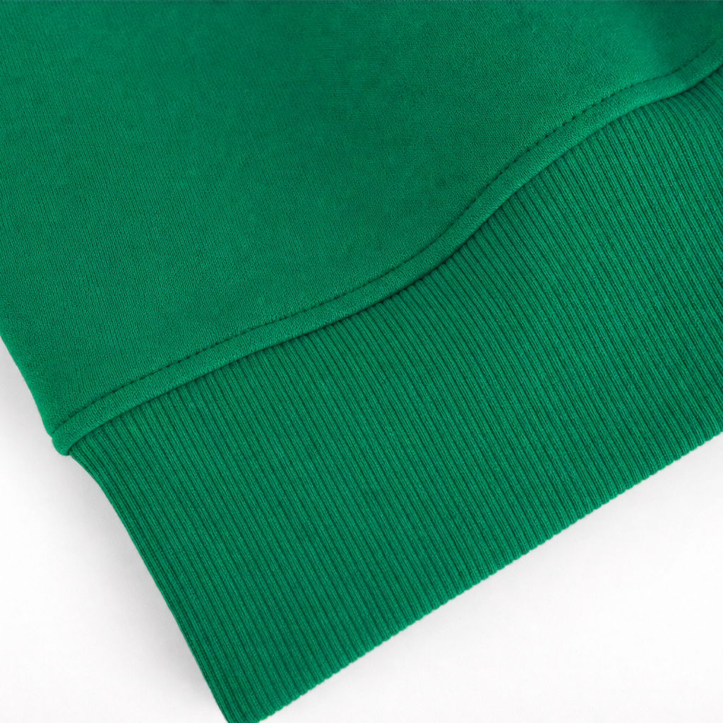 Verdant Ease – Bluza z Opuszczonymi Ramionami i Rozcięciami po Bokach