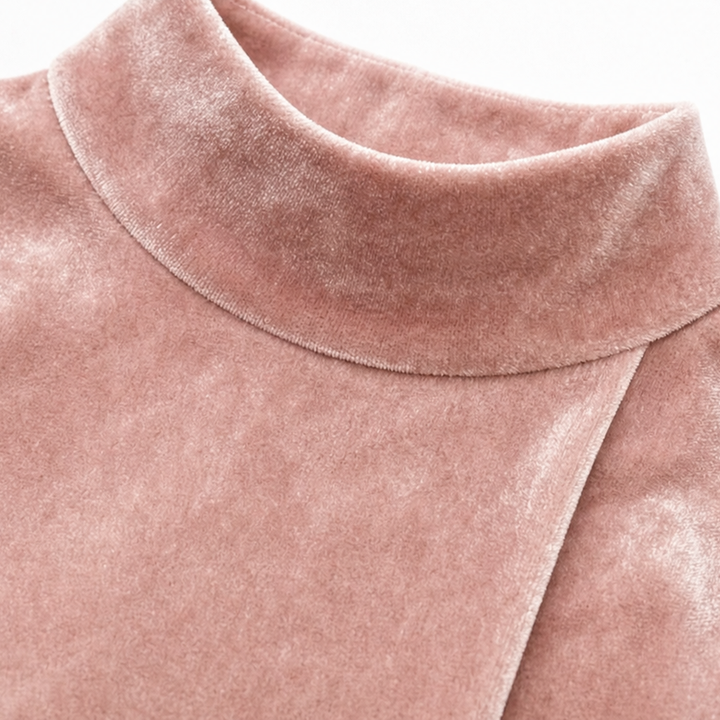 Draperie – Asymetryczny Zestaw Welurowy z Górą i Spodniami