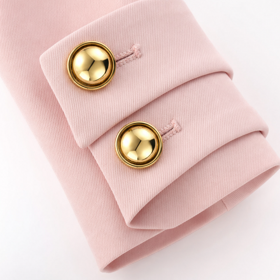 Vantera – Midi Sukienka z Peplum i Dwurzędowym Kołnierzem