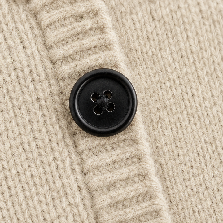 Braidenne – Sweter z plecionego sznura z guzikiem z przodu