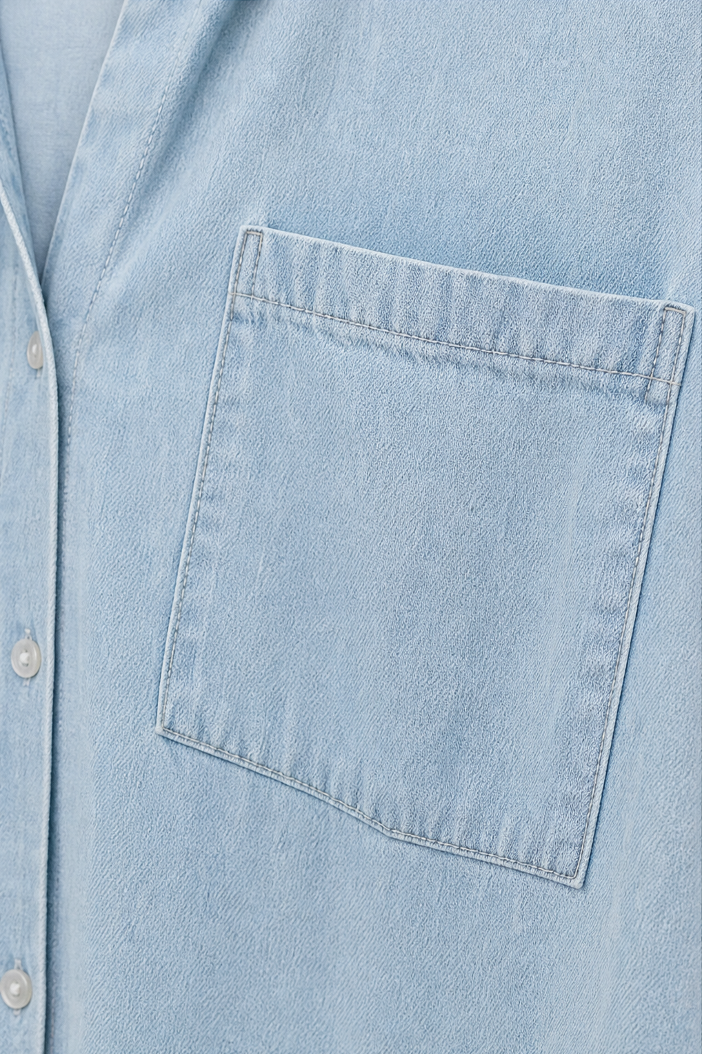 Wearbella – Przesadnie Duża, Miękka Koszula z Dżinsu Chambray