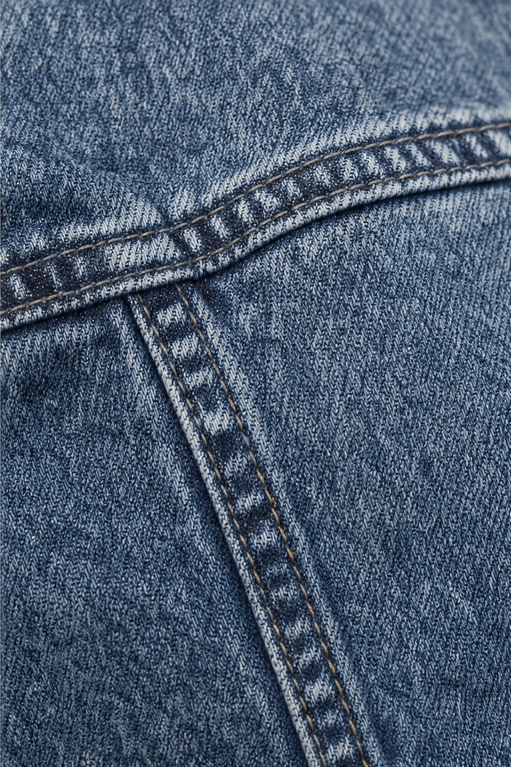Wearbella – Dwurzędowa kurtka dżinsowa z falbanami