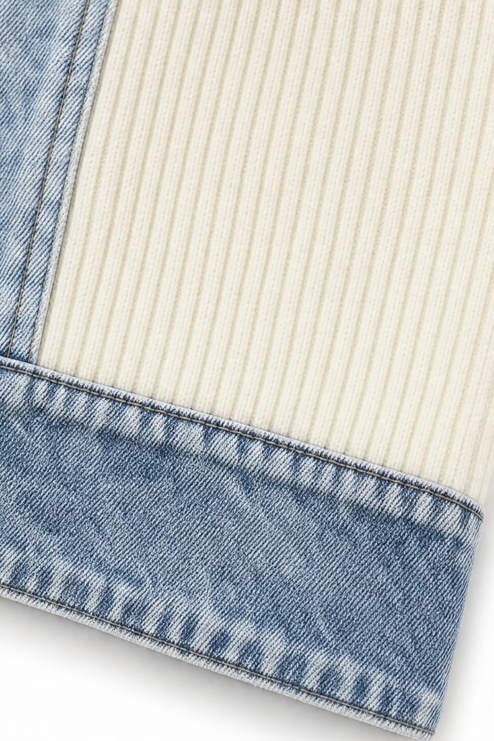 Wearbella – Płaszcz dzianinowy w stylu denimu