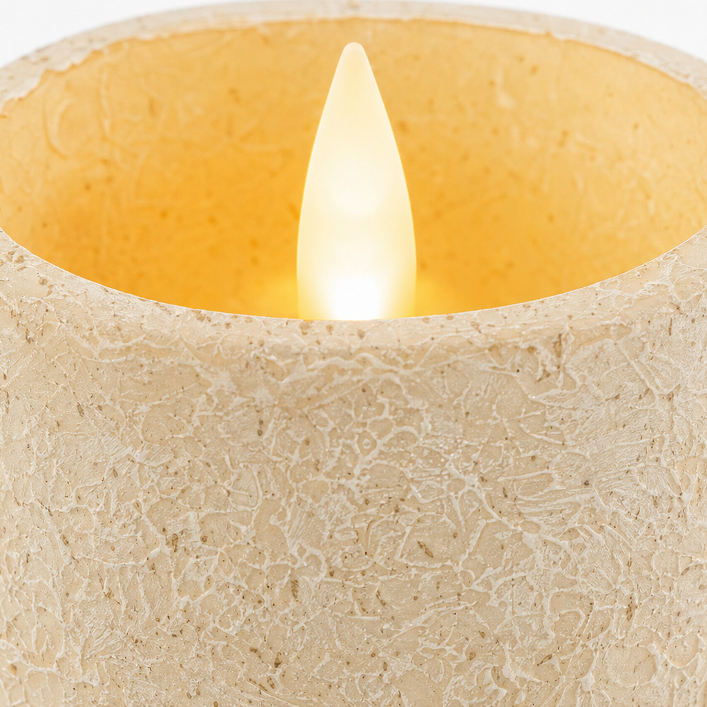 Hearthglow – Zestaw bezpłomieniowych świec LED o rustykalnym wykończeniu