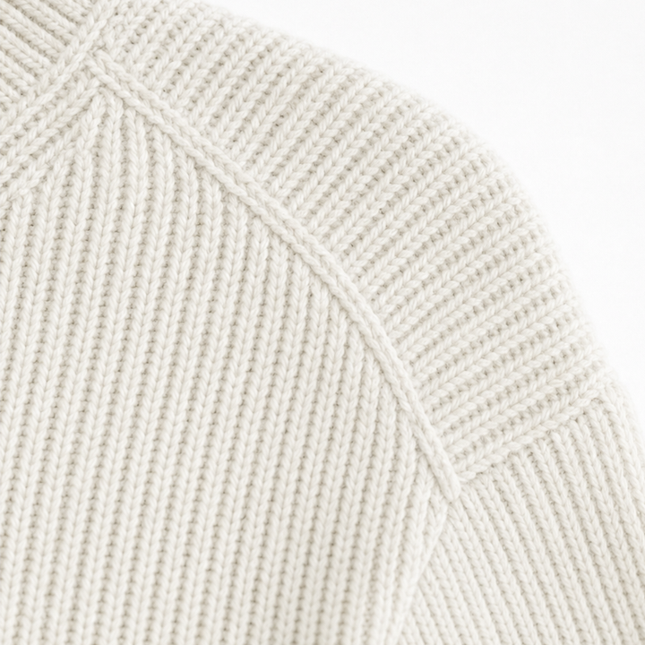 Vessa – Sweter z dzianiny z dekoltem w serek
