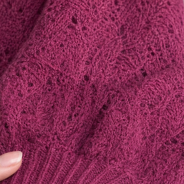 Cowl &amp; Bloom – Dzianinowy top z dekoltem w serek w diamentowy wzór