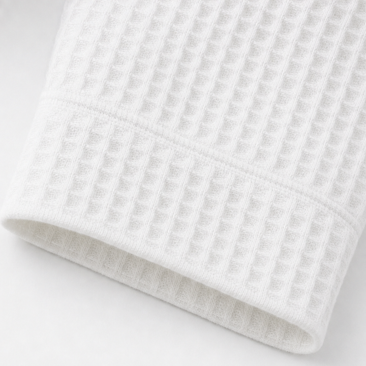 Wearbella – Sweter z kołnierzykiem i guzikiem z dzianiny waffle