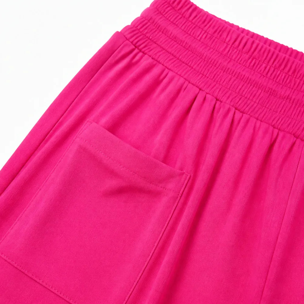 Wearlyn – Spodnie z wysokim stanem i szerokimi nogawkami z kieszeniami, miękkie rozciągliwe palazzo dla kobiet