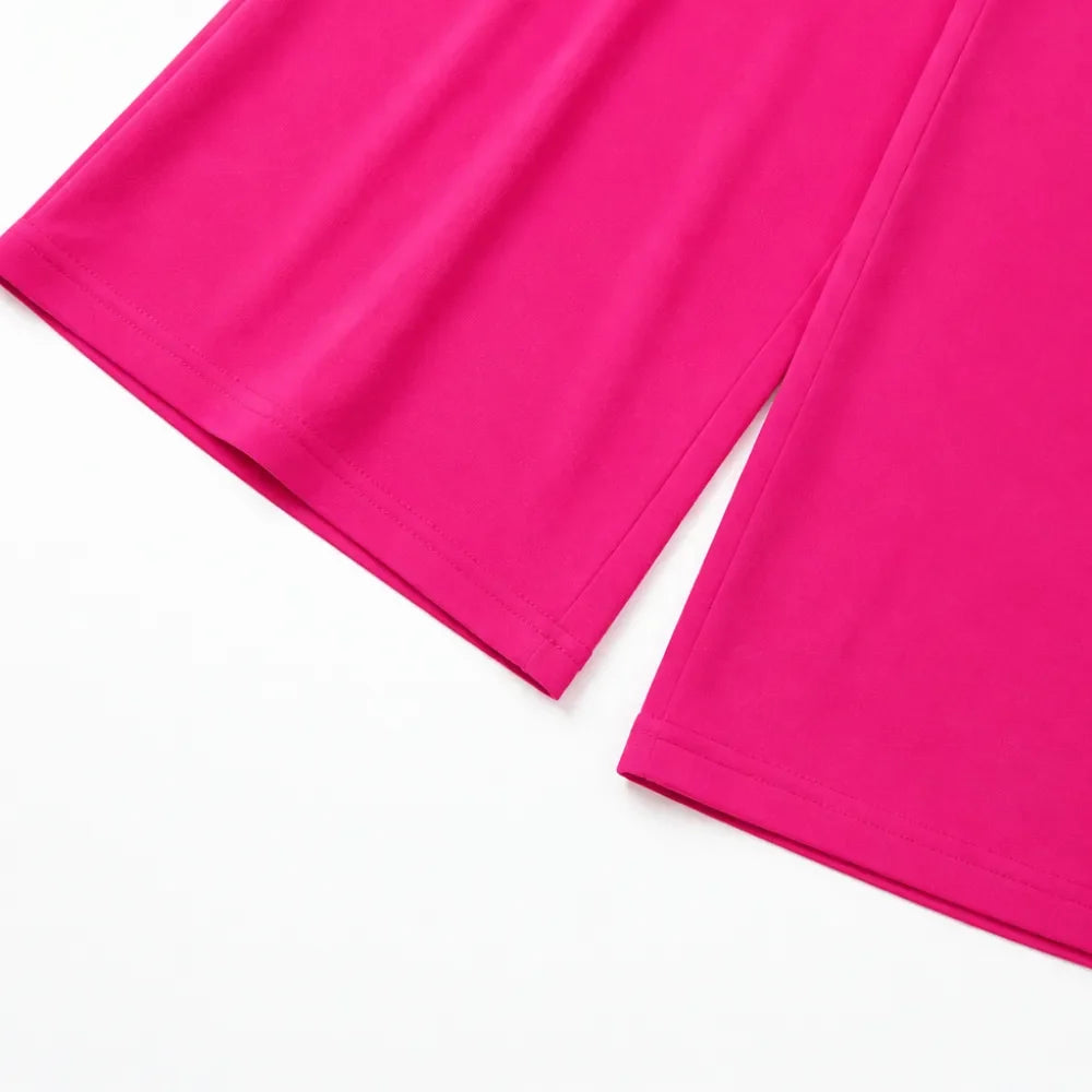 Wearlyn – Spodnie z wysokim stanem i szerokimi nogawkami z kieszeniami, miękkie rozciągliwe palazzo dla kobiet