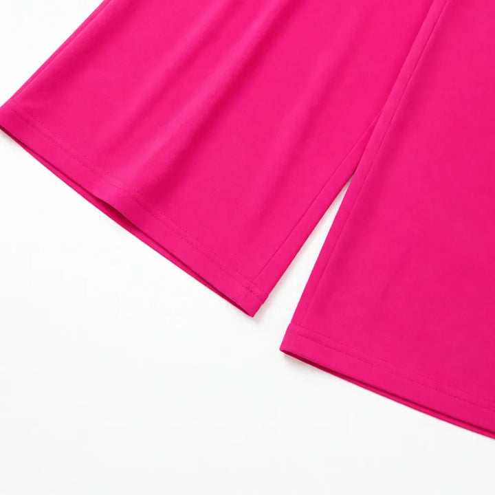 Wearlyn – Spodnie z wysokim stanem i szerokimi nogawkami z kieszeniami, miękkie rozciągliwe palazzo dla kobiet