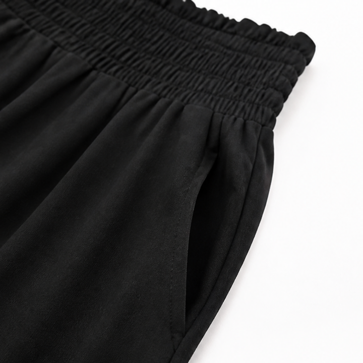 Wearbella – Spodnie z szerokimi nogawkami i wysokim stanem z marszczoną talią