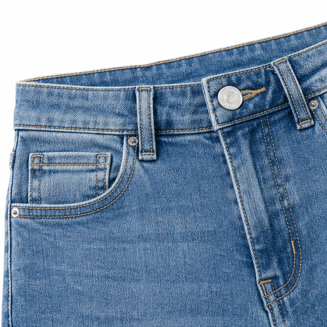 Cuffova – Damskie jeansy capri z wysokim stanem i mankietami
