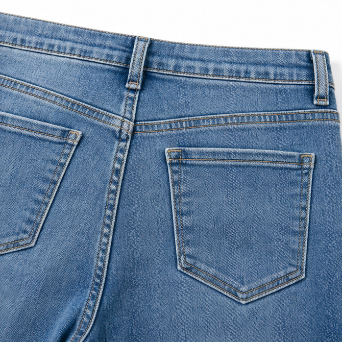 Cuffova – Damskie jeansy capri z wysokim stanem i mankietami