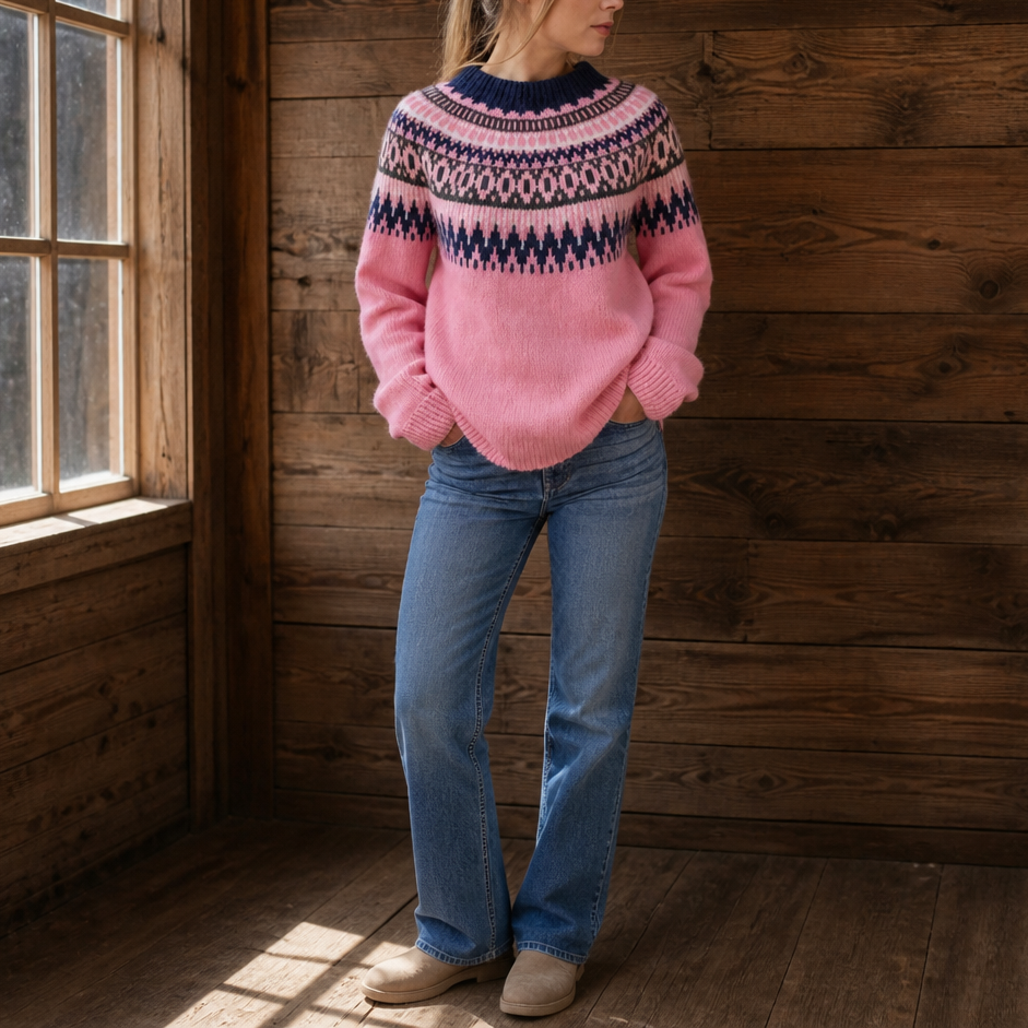 Wearlyn – Sweter dzianinowy z opadającymi ramionami w kolorze blokowym