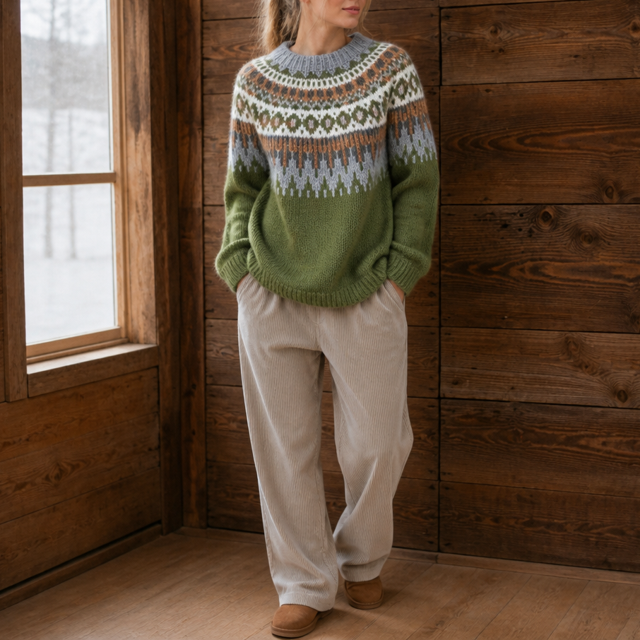 Wearlyn – Sweter dzianinowy z opadającymi ramionami w kolorze blokowym