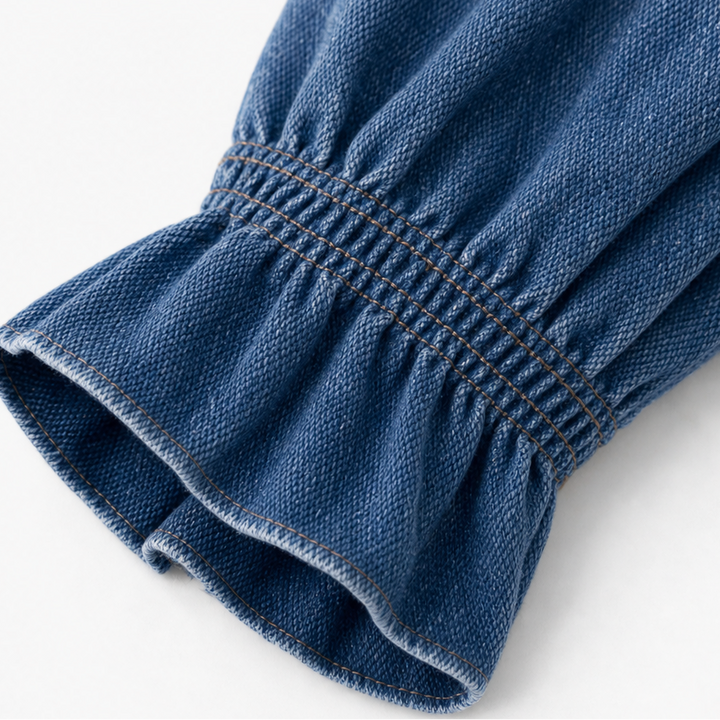 Wearbella – Bluzka z falbanami i stójką, wyglądająca jak dżins