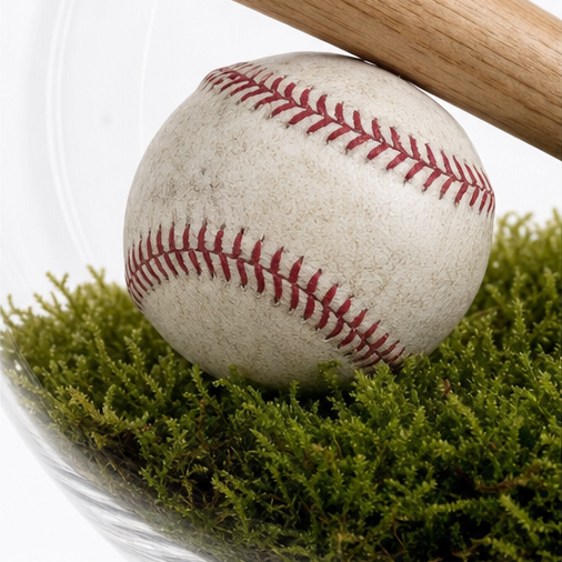 Seasonkeep – Szklana bombka akrylowa na Boże Narodzenie z motywem baseballowym (2 szt.)