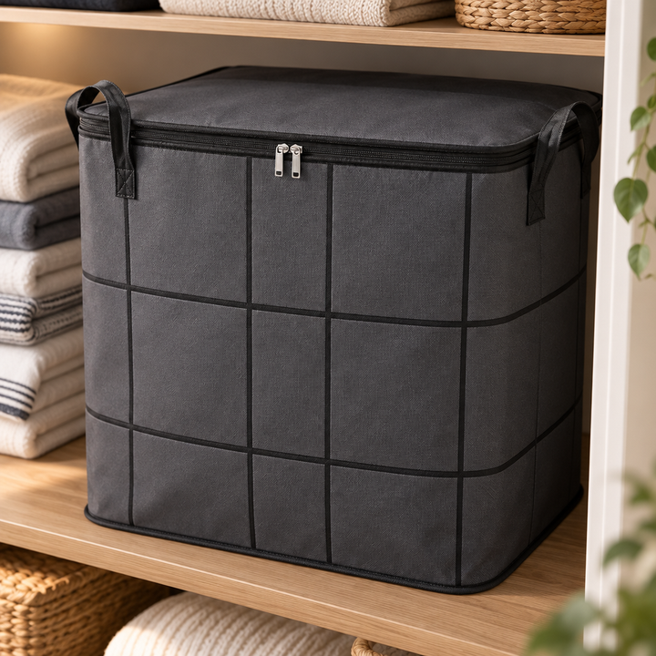Stashly – Torba do przechowywania kołder z materiału non-woven z zamkiem błyskawicznym