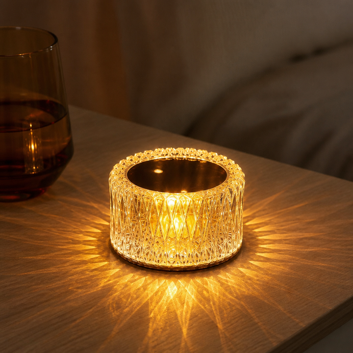 Facetta – Lampa Akcentowa z Kryształowym Dotykowym Sterowaniem