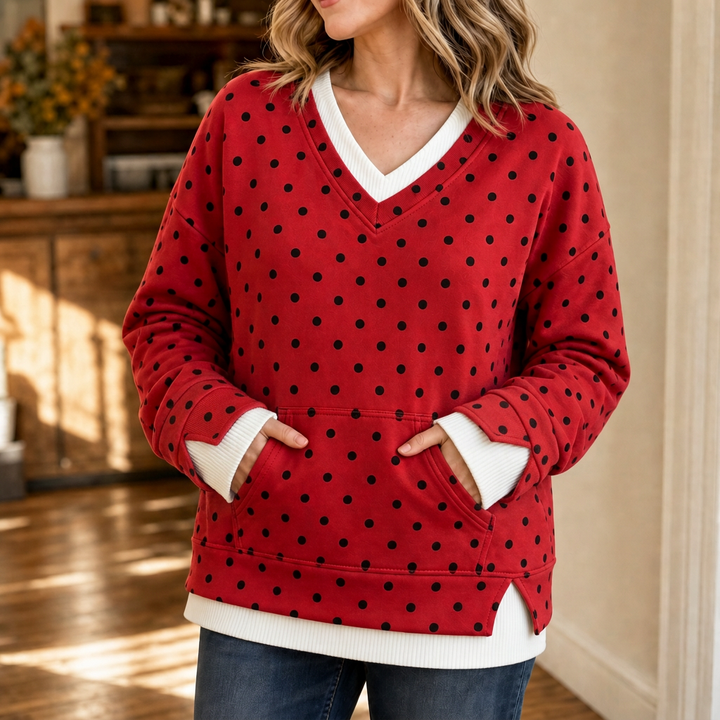 Wearbella – Sweter z kropkami w warstwach