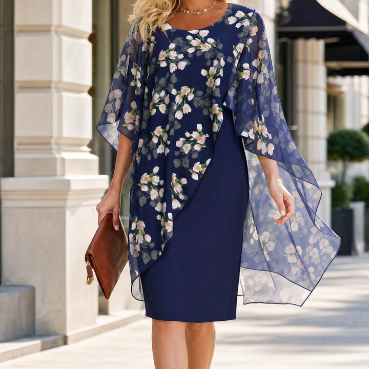 Florevia – Elegancka sukienka z narzutą dla kobiet