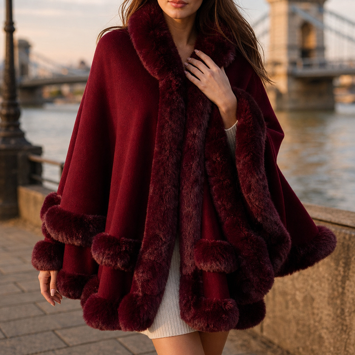 Wearbella – Kaptur z dzianiny z wykończeniem z futra
