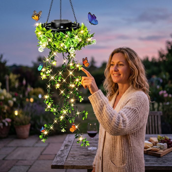 Lumivia – Solarna Lampa Wisząca Bluszczowa