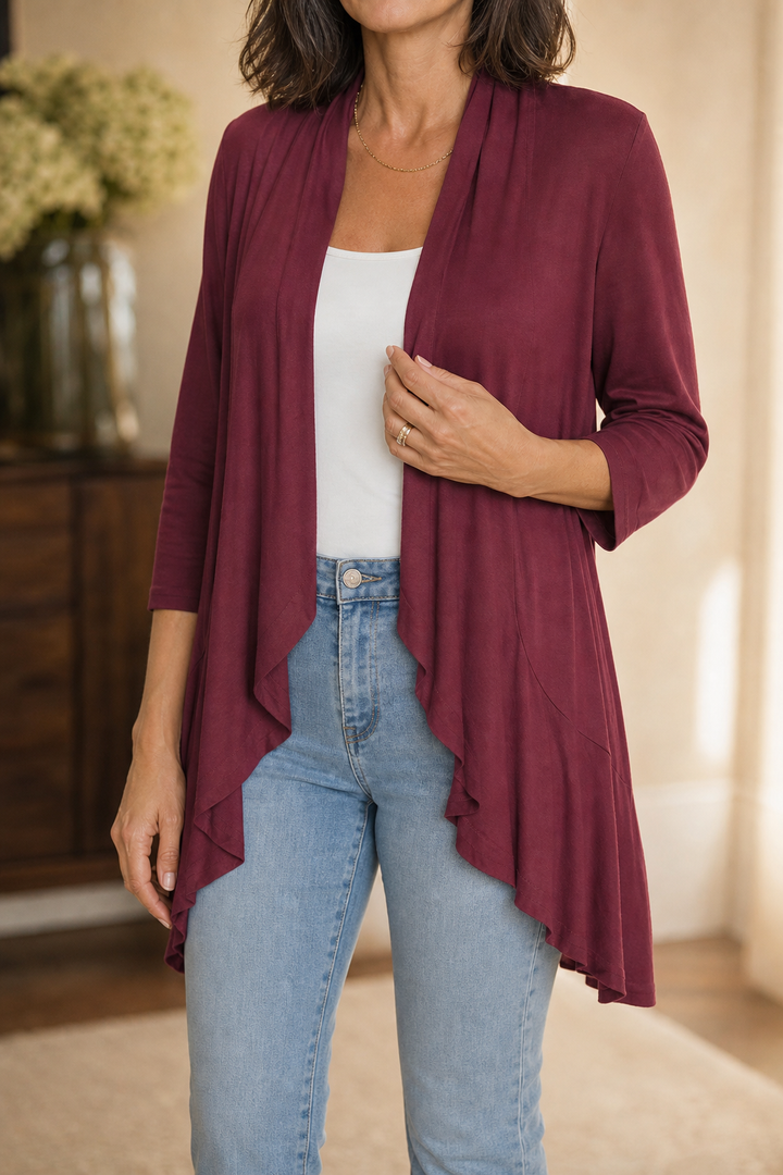 Wearbella – Kardigan z 3/4 rękawami i otwartym przodem