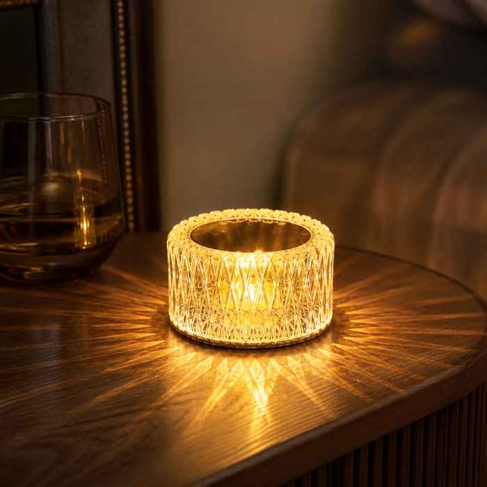 Facetta – Lampa Akcentowa z Kryształowym Dotykowym Sterowaniem
