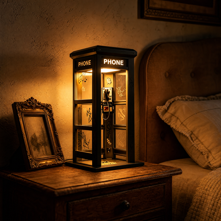 Noctelle – Vintage NYC Telefoniczna Budka Nastrojowa Lampa