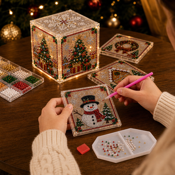 MerryFacet – 3D Diamentowa Malowana Świąteczna Pudełko Prezentowe