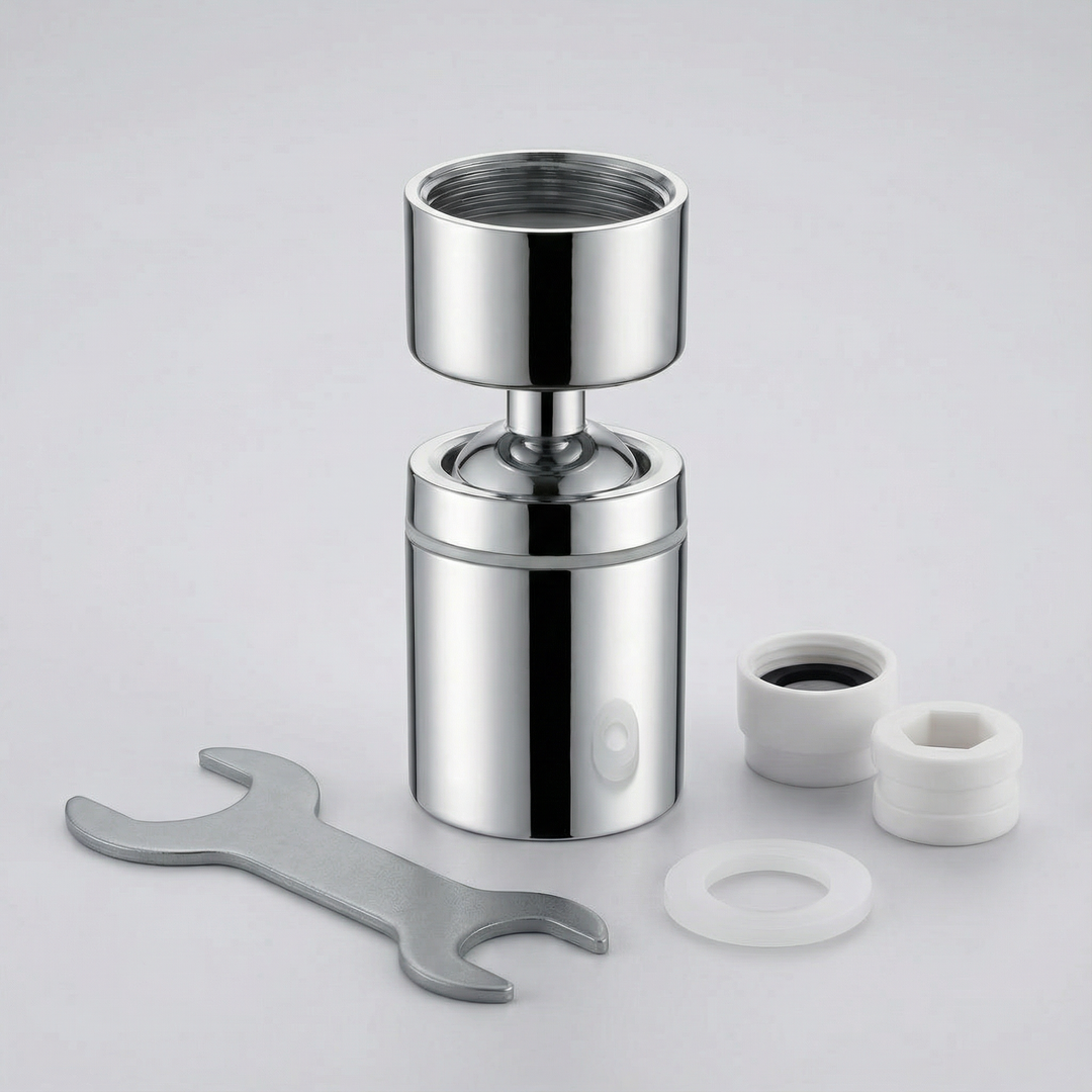 Flowtura - 360° obrotowy aerator do kranu z podwójnym strumieniem (2-pak)
