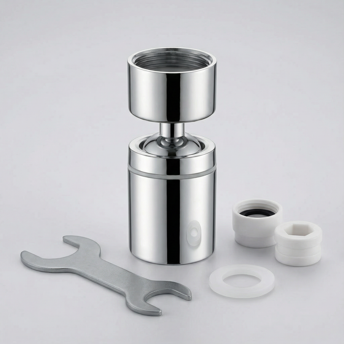 Flowtura - 360° obrotowy aerator do kranu z podwójnym strumieniem (2-pak)
