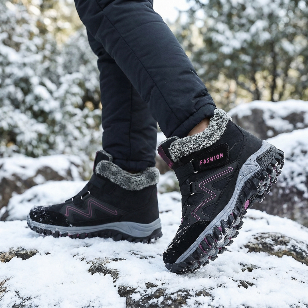 Snowstep – Damskie Zimowe Botki z Futrem
