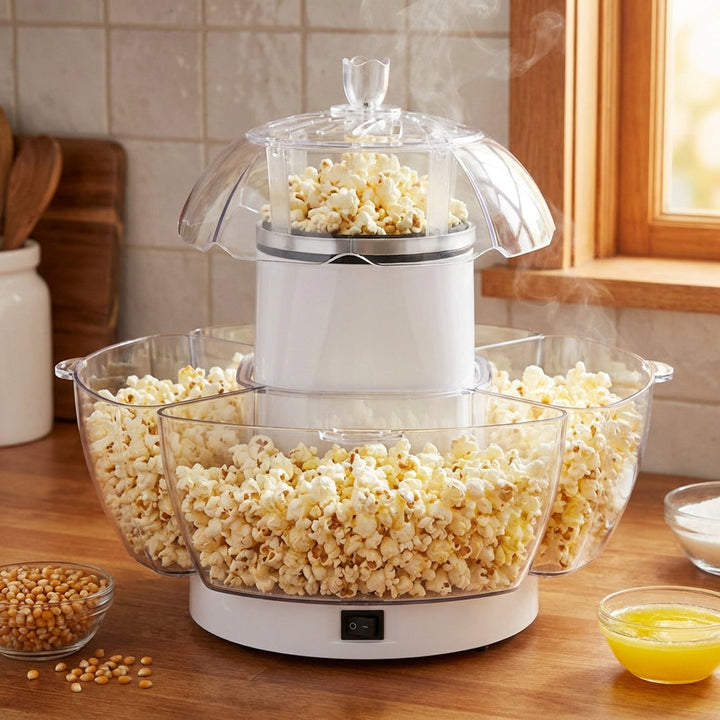 Popflo – Ekspres do popcornu na gorące powietrze do szybkich, bezolejowych przekąsek