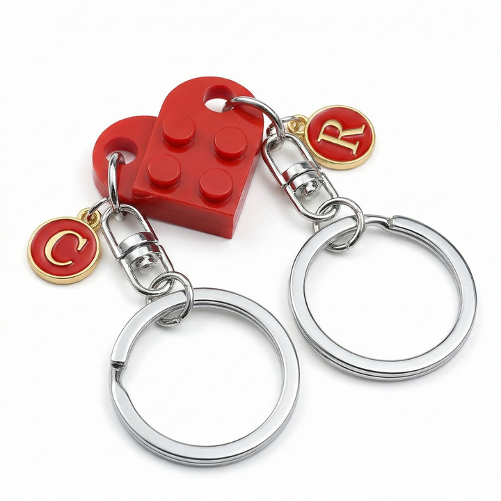 Loveclick – Zestaw breloczków w kształcie serca z inicjałami