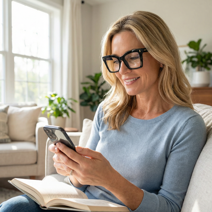 Clarisse – Stylowe Okulary Powiększające w Rozmiarze Oversize dla Kobiet