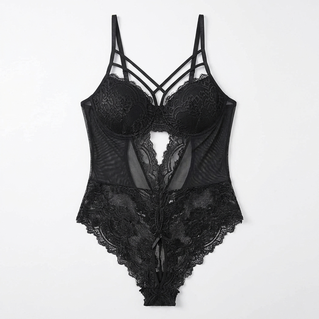 Noirette – Kobiecy body z koronką i ramiączkami
