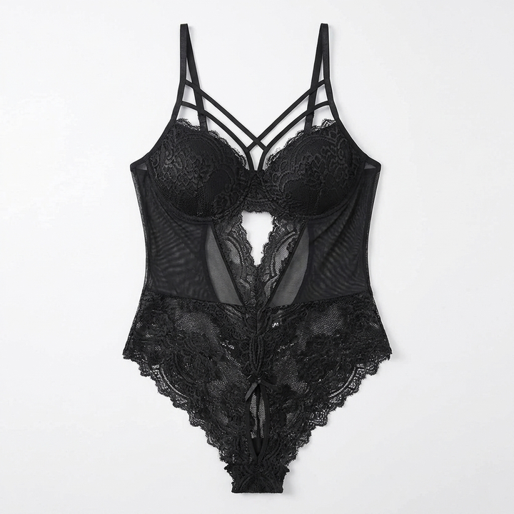Noirette – Kobiecy body z koronką i ramiączkami