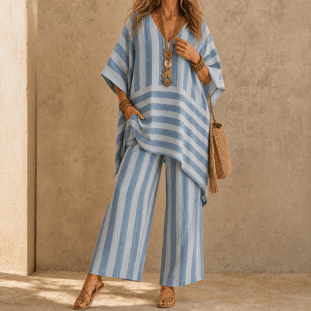 Iluma – Damska tunika boho i zestaw szerokich spodni