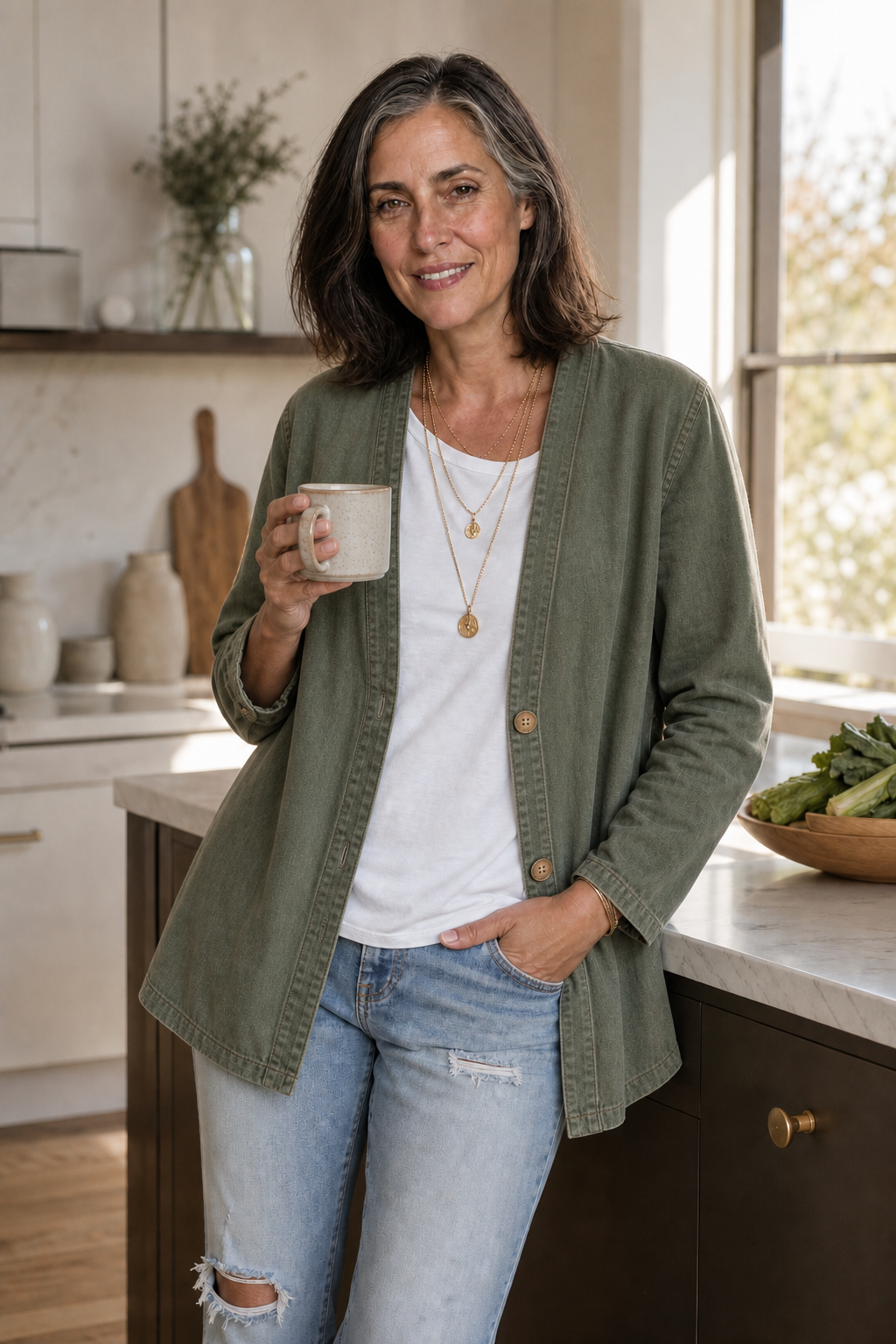 Corriveau – Kurtka w stylu prania denimu