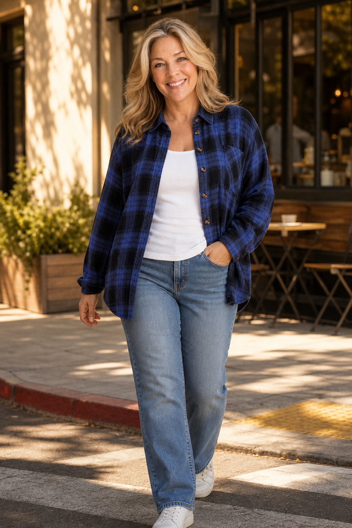 Overshirt &amp; Co – Oversized Koszula Flanelowa w Kratę Buffalo
