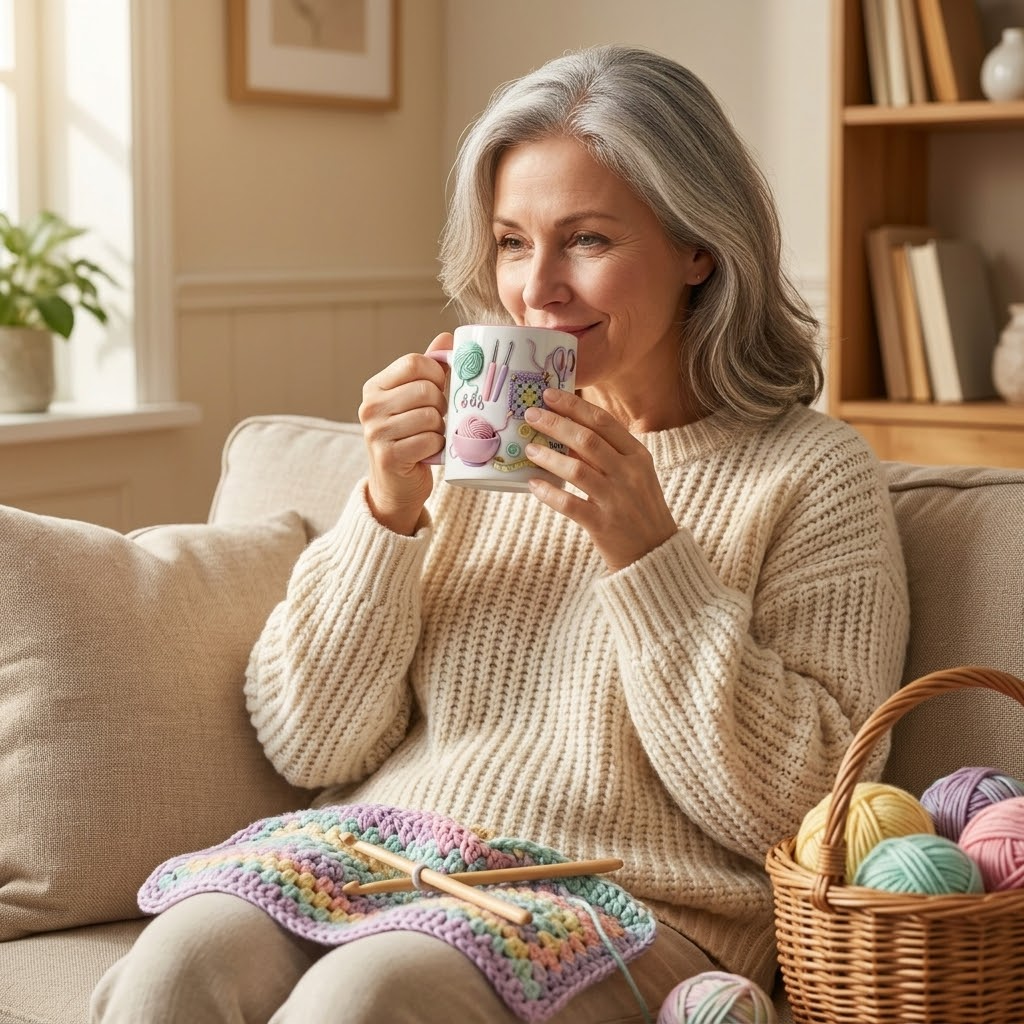 Yarnlove – kubek do rękodzieła 3D dla dziewiarek i szydełkujących