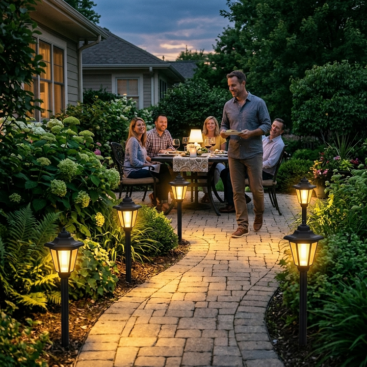 Lumivera – Vintage Sześcienna Lampa Ogrodowa Solarna