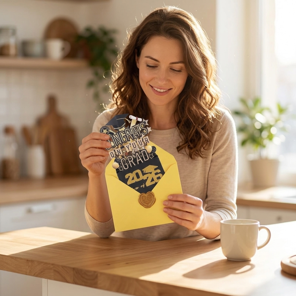 LumiCard – 3D Pop-Up Kartka Absolwenta dla Klasy 2026
