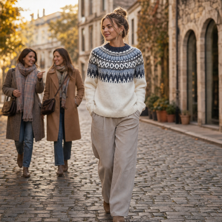Wearlyn – Sweter dzianinowy z opadającymi ramionami w kolorze blokowym