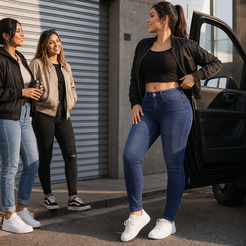 Plushden – Dżinsy Skinny z Fleecką w Środku
